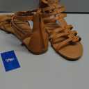 Trary Women's Sandal, Comfortable Gladiator Sandals Ankle Strap Flats Sandalias Para Mujer Beach Sandals Wide Width Open Toe Cross Strappy Sandals for Women Dressy Summer (10, Brown)