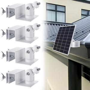 4 PCS Universal Solar Panel Gutter Mount Compatible with Ring Blink Arlo and More, White