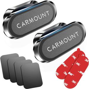 2-Pack Magnetic Phone Holder for CarSuper MagnetsCarmount 2.0 Magnetic phone Mount360RotationUniversal Dashboard Cell Phone Holders for Your Car Phone Mount for Car Mount for iPhone & All Car