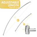 Chrsouly Curved Shower Curtain Rod, Heavy Duty, Adjustable 50-85 inch