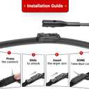 Windshield Wiper Blades Replacement for Toyota Prius 2016-2022 Original Factory Quality Front Rear Wipers Blade Set for My Car - 28" 16" 16" (Pack of 3)