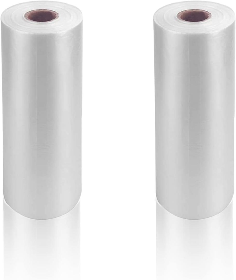 9527 Product 12" x 16" Clear Plastic Produce Bag, Food Storage Bag on a Roll, 350 Bags One Roll (2 Rolls), Freeze/Heat Clear Bag for Bread, Meat, Vegetables, Fruits