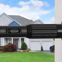 QINGYUN Extra Long No-Drill Tension Curtain Rod 39-144 Inches (4-12Ft), Heavy Duty Adjustable Rod for Outdoor Patio Curtains, Large Windows, Room Divider & Bathroom, Black