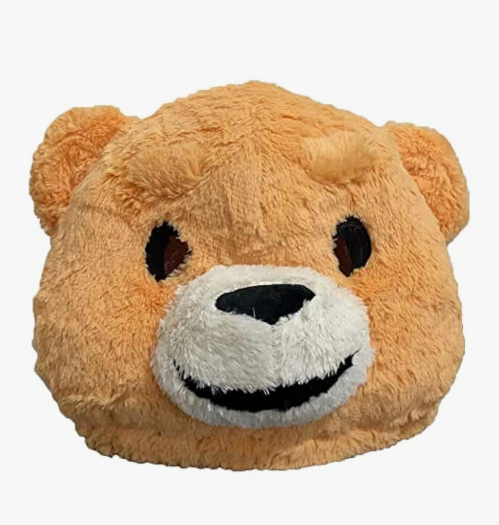 Plush Halloween Teddy Bear Head Mask Mascot Costume