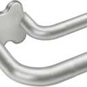 USFOOK Antique Silver Double Curtain Rods for Windows, Blackout Wrap Around Curtain Rods 32 to 58 Inch, 6/8 Inch Room Darkening Dual Rod Set, Decorative Drapery Poles for Home, Metal