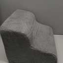 Gray Curved Dog Stairs Ramp for High Beds 28.7" H, 5-Step Dog Steps for Small Dogs and Cats, Pet Stairs for High Bed Climbing, Non-Slip Balanced Pet Step