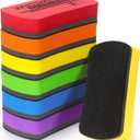 6 Pack Dry Erase Eraser Magnetic Whiteboard Dry Erase Eraser for White Board, White Board Erasers for Kids Classroom, 6 Colors