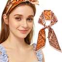 Purse Scarf for Handbags Long Skinny Scarf Bandana Silk Feeling Head Scarf Hair Neck Scarves for Women Bag