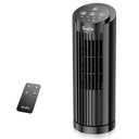 Grelife 13'' Tower Fan for Bedroom, 26dB Quiet Floor Fan with Remote, 3 Mode, 1-8H Timer, 90° Oscillating Fans for Indoors with 27ft/s Velocity, Portable Desk Table Fan for Room, Home, Office,Black