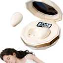 Sleep Earbuds for Side Sleepers, Mini Invisible Wireless Bluetooth 5.4 Micro Sleep Headphones, Hidden Earbuds with LED Screen for Small Ears Sleeping, Working, Exercise, Hiking - Beige