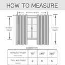 LAMIT Linen Curtains for Living Room 84 inch Length 2 Panels Set, Light Filtering Privacy Grommet Vintage Boho Damask Printed Window Drapes for Bedroom, Greyish Blue, Each 52 x 84 Inch