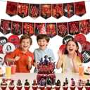 Stranger TV Birthday Party Decorations, Movie Theme Party Supplies Set Including Balloons, Banner, Cake topper for Boys & Girls Theme Party