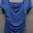 Chunpin Women's Bodysuits Square Neck Long Sleeve Bodysuits Mesh Ruched Thong Body Suit Outfits Going Out Tops, XL