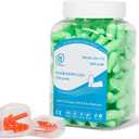 LYSIAN 100 Pairs Slim Foam Ear Plugs for Small Ear Canals Women, 35dB SNR Noise Canceling Sound Blocking Reduction Earplugs for Sleeping, Snoring, Work, Shooting, Studying, Loud Noise (Aqua)