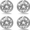 17 Inch Wheel Skins for 2007-2011 Honda CR-V LX, Fits OEM Steel Wheel #42700-SWA-A01 / #42700-SWA-305 / #42700-SWA-601, Chrome Silver Snap-On Wheel Covers 4-Pack