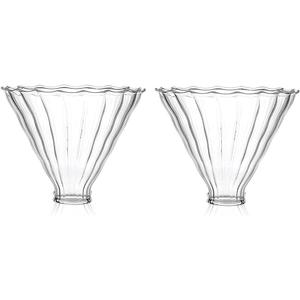 Mozacona 2pcs Glass Funnel Pour Over Coffee Filters,Coffee Drippers