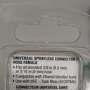 Attwood 8838HF6 Universal Sprayless Connector Hose Female, 5/16-In. to 3/8-In, EPA and CARB Compliant, Black