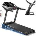 Treadmills for Home with Incline, Auto Foldable Running Treadmills, 8.0 MPH Walking Pad Treadmill with Bluetooth, 300 lbs Weight Capacity Quiet (Black)