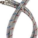 Flexible Connector Braided Stainless Steel Bathroom Faucet Bathroom Kitchen Faucet Supply Lines 16" Length 3/8-Inch Female Compression Thread x M10 Male Connector, x 2 Pcs (1 Pair)