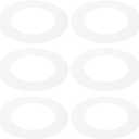 PATIKIL 3" ID 4.7" OD Plastic Trim Ring, 6 Pcs Ceiling Light Goof Rings Matte Circular Light Cover Lighting Fixture for Ceiling Wall Recessed Can Downlights, Translucent Matte White