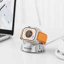 SES Charger Stand Dock Holder Compatible with Apple Watch Series Ultra3,2,1/SE/11/10/9/8/7/6/SE/5/4/3/2/1(49mm,46mm,45mm,44mm,42mm,41mm,40mm,38mm)Supports Nightstand Mode (Sliver)