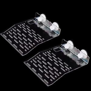 2Pcs Turtle Basking Platform for Aquarium, Turtle Floating Platform for Tank, Docks for Basking with Two Sucker Cap, 8" Width Resting, Area Acrylic Material for Reptile