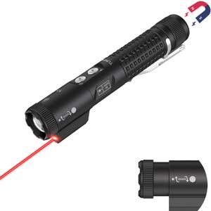 Y1 EDC Flashlight Rechargeable with White Light and Red Beam,1200 High Lumens Zoomable LED Flash Light, Hands-Free Magnetic Work Light & Pocket Clip and USB C, for Work,Outdoor, Maintenance