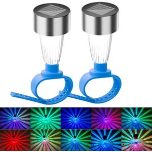 Solar Pool Lights for Above Ground Pool Frame, 2025 Upgraded Super Bright RGB LED Pool Lights, Waterproof Swimming Pool Accessories Night Light for Trampoline, Outdoor Yard Decor(2 Packs)