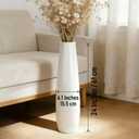 24" Tall Ceramic Floor Vase, GDSZJLJ White Large Decorative Vases for Modern Home Decor, Living Room, Minimalist Style Big Flower Vase for Pampas Grass, Flowers, Twigs, Office, Bedroom Dcor