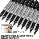 Permanent Markers, 120 Count Black, Fine tip, Oil-Based Permanent Markers, Waterproof and Fade-Resistant, for Paper, Wood, Metal, Glass and More