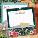 Wall Calendar 2026-2027 - Pocket Calendar, 11.2" x 11.2", 2026-2027 Calendar with Pockets, Jul. 2026 - Dec. 2027, Wall Calendar 18 Month with One Pockets, Calendars for Office School Home, Golden Twin Wire Binding, Premium Paper - 12 Different Floral