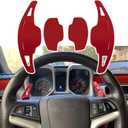 Aluminum Steering Wheel Shift Paddle Shifter Extension Cover Trim Fits for Chevy Chevrolet Camaro 2012 2013 2014 2015 & Cadillac CT6 XT5 2016 2017 2018 2019 Interior Accessories (Red)