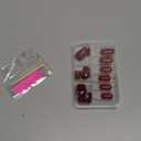 Red Cat Eye Press on Nails Short Square Fake Nails Bling Glitter Design Stick on Nails Glossy Nails Press Ons Reusable Acrylic Glue on Nail for Women Manicure 24Pcs (Style-9)