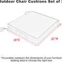 Favoyard Patio Chair Cushions 20 x 20 x 3 Inch Waterproof Outdoor Seat Cushions for Patio Furniture 3-Year Color Fastness Garden Sofa Couch Chair Pads with Handle & Adjustable Straps Set of 2, Spice