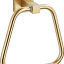 Brushed Gold Towel Ring for Bathroom, Kitchen Bath Towel Holder Hangers Wall Mount Heavy Duty Stainless Steel (16.8cm x 15cm x 6.5cm (1 Pack))