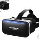 VR Headset for Phone with Controller, Anti-Blue Lens PD & Fl Adjustable Virtual Reality Goggles Set for Kids and Adults, Compatible with iPhone 16/15/14/13/12 Samsung Android 4.5-6.7"