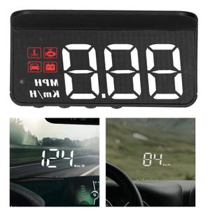 Obdii Hud , Car Speedometer, Obd2 Hud Windshield Projector Multifunction Gauge Alarm Fatigue Driving Reminder