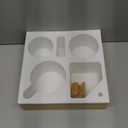 Couch Cup Holder Tray,Handy Silicone Bamboo Couch Caddy with Rotatable Phone Holder for Bed Car Seat Organizer, Waterproof Anti-Spill Sofa Cup Holder for Snacks Beverage Remote (White)