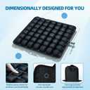 Inflatable Seat Cushion with Press-to-Inflate Design, Airplane Seat Cushion for Long Flights, Travel Cushion for Sciatica Pain Relief, Portable Cushion for Car, Office & Airplane