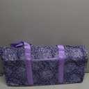 American Mahjong Tile Set with Purple Printed Carrying Bag, 166 Premium White Tiles, 4 All-in-One Color Racks/Pushers, Mah Jongg Sets, Complete Mahjong Game Set for Travel, 4 inches x 9 inches x 21 inches