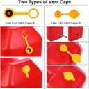 Gas Can Spout Replacement, Gas Can Nozzle Replacement, Upgraded (6Kit-Yellow) Includes 37 Accessories, Flexible Pour Nozzle Suitable for Most 1/2/5/10 Gal Oil Cans, Leak-proof Design