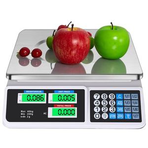 CHENDY 88lb/40kg Digital Commercial Price Scale, Price Computing Scale, Commercial Scale for Food with Dual LCD Display for Farmers Market, Retail Outlets, Meat Shop, Deli