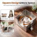 2 Pack XXXL Corner Stainless Steel Cat Litter Box with High Sides,XXL Square Metal Litter Box with Tall Walls for Maine Coon Big&Multiple Cats,One-Piece High Sided,Extra Large,Anti-Leakage,Non Stick