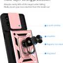 for Moto G-5g-2024 Case: with 2PC Screen Protector,Sliding Camera Cover and Kickstand for Phone Cover Moto G 2024 case,Rose Gold