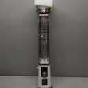 Patio Heater for Outdoor Use, Infrared Electric Outdoor Heater, 1500W Instant Heating, 60-Degree Oscillation, 9 Heat Levels, 9H Timer, Remote, for Garage, Backyard, Large Room, Indoor, 32", White 