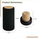 Heat Shrink Liquor Bottle Seals, 80 Pcs, 40 Wood T-Stoppers with 40 Black Shrink Wrap Capsule, Sealing Solution for Liquor Bottles, Ideal for Home Cellars and Cruises