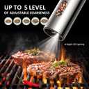 Salt and Pepper Grinder Set Electric,Rechargeable Salt and Pepper Shakers Stainless Steel with USB C Dual Charging Base,Upgraded Large Capacity,Adjustable Coarseness,LED Light,Ideal for Mom