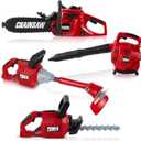 Arrowbash 4 Pcs Toy Gardening Tool Set for Kids Toy Leaf Blower Chainsaw Weed Trimmer Hedge Trimmer Battery Play Set Summer Birthday Party Gift for Boys Girls, Approximately 21.46 x 7.09 x 3.54 inches