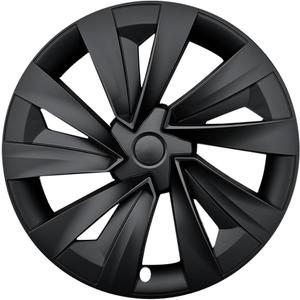 FIts 19-Inch Tesla New Model Y Juniper Accessories 2025 Wheel Covers, 4 Covers Per Pack, Made of Sturdy PC ABS Material, R19 Accessories Replacement, Matte Black
