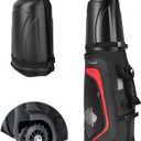 Golf Travel Bags for Airlines with Wheels, Hard Case Top, 1680D Ballistic Nylon, and Tank Wheels - Dust Bag Included - Light & Easy to Maneuver Waterproof Golf Club Protection